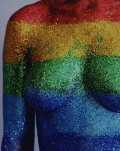 Pictue of glitter on person